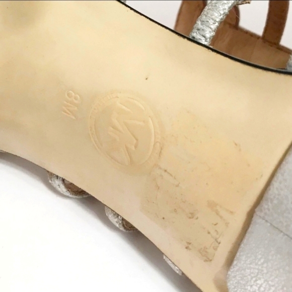 Michael Kors • Silver Strappy Heels Size 8 - Picture 6 of 8